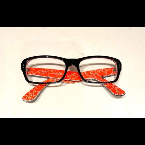 RAY-BAN RB5223 2479 Eyeglasses Black & Red texture main image 6